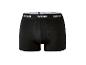 Schwarze Boxershorts mit weißem Gummibund, auf dem wiederholt „PARKSIDE“ steht.