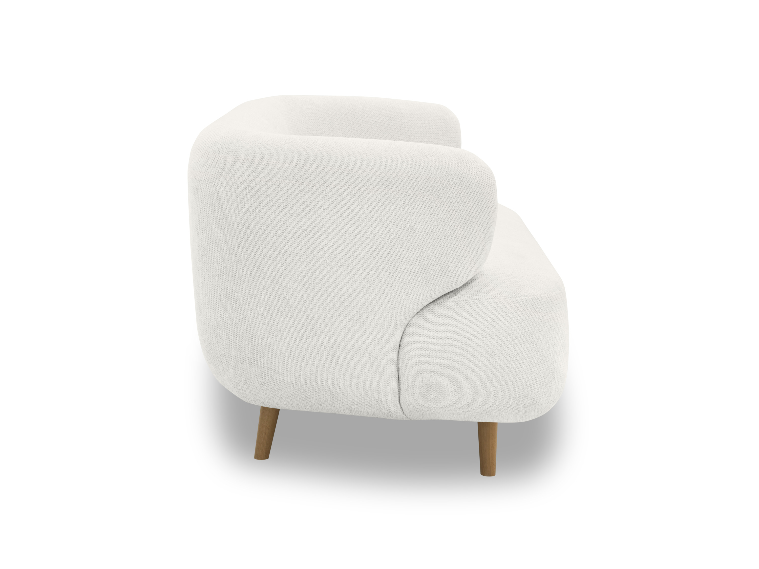 Thumbnail - Domo 2-Sitzer Sofa / Sessel »Brest«, im modernen Design (2 Sitzer + Holzfüße, 160x86cm, Weiß)