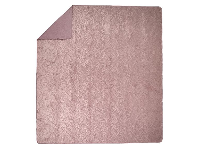 Rosa gesteppte Tagesdecke mit Blumenmuster