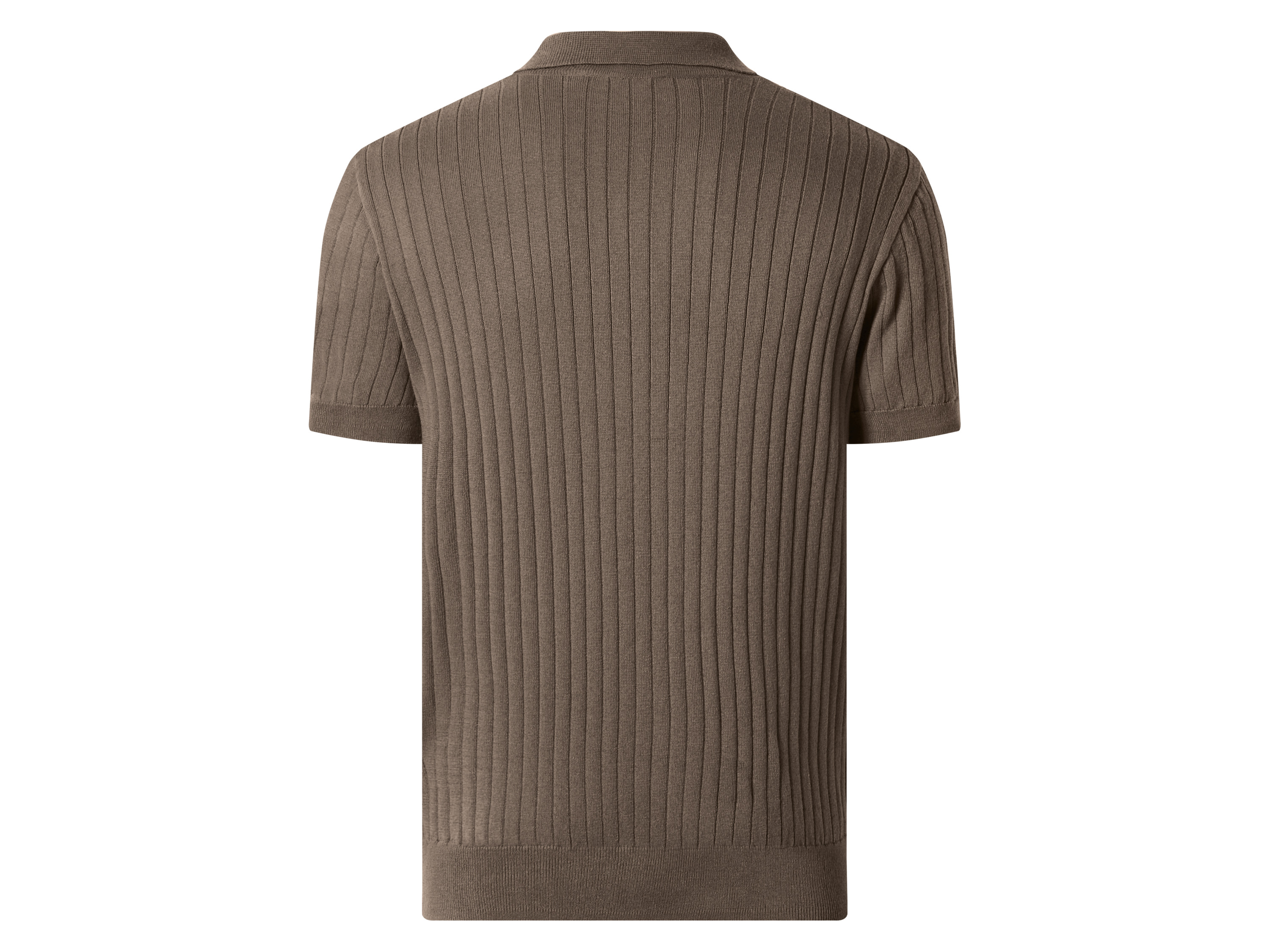 Thumbnail - esmara Men Herren Poloshirt Feinstrick Struktur (Khaki, M (48/50))