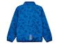 Blaue Jacke mit Spielzeugstein-Print und reflektierendem Detail.