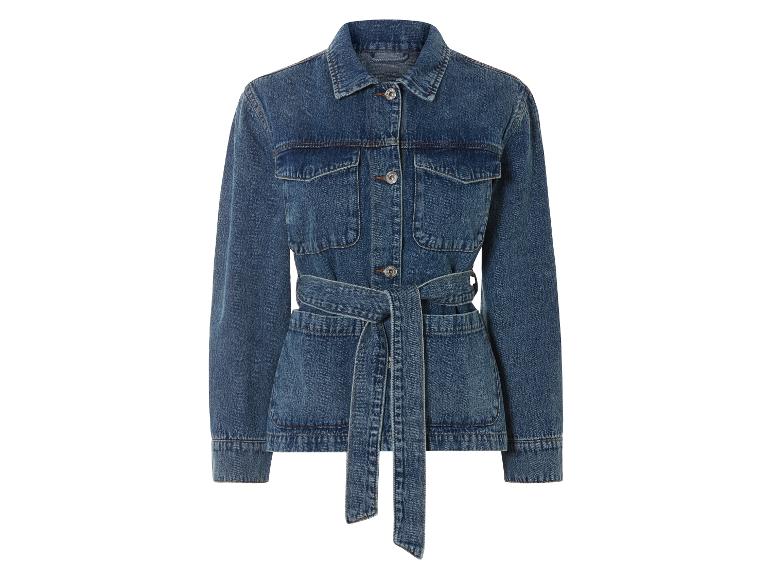 Eine Jeansjacke mit Gürtel.