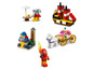 Lego Classic Set mit Schiff, Kutsche, Tier und anderen Figuren.