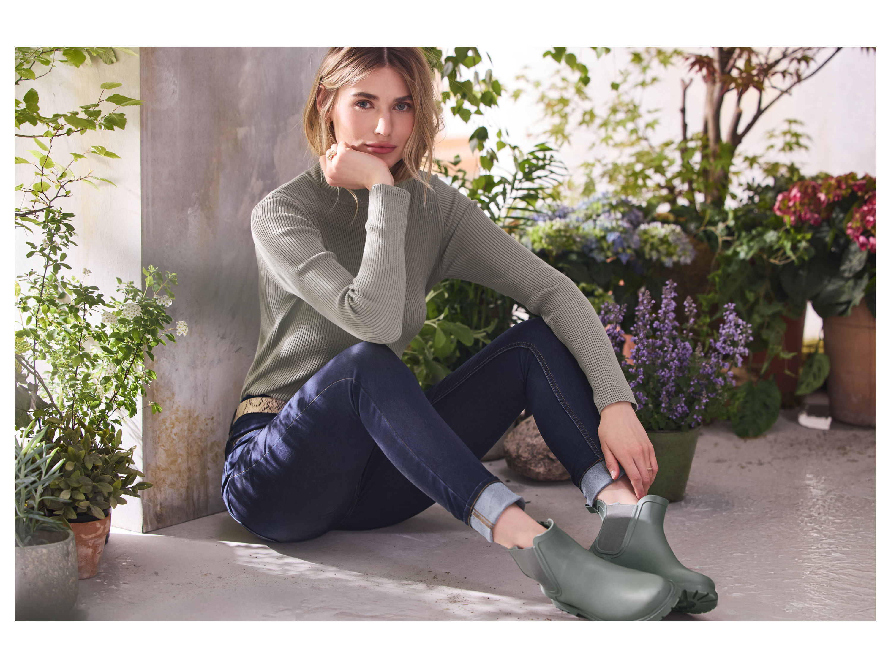 Thumbnail - esmara® Damen Jeggings, normale Leibhöhe (Blau, 40)