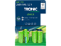 Vier AA-Akkus, 2500 mAh, 1,2 V, wiederaufladbar und vorgeladen.