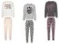 Drei Pyjama-Sets mit Mickey Mouse, Minnie Mouse und Bambi.