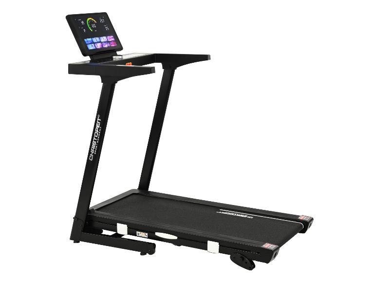 Schwarzes CHRISTOPEIT Laufband mit Digitalanzeige