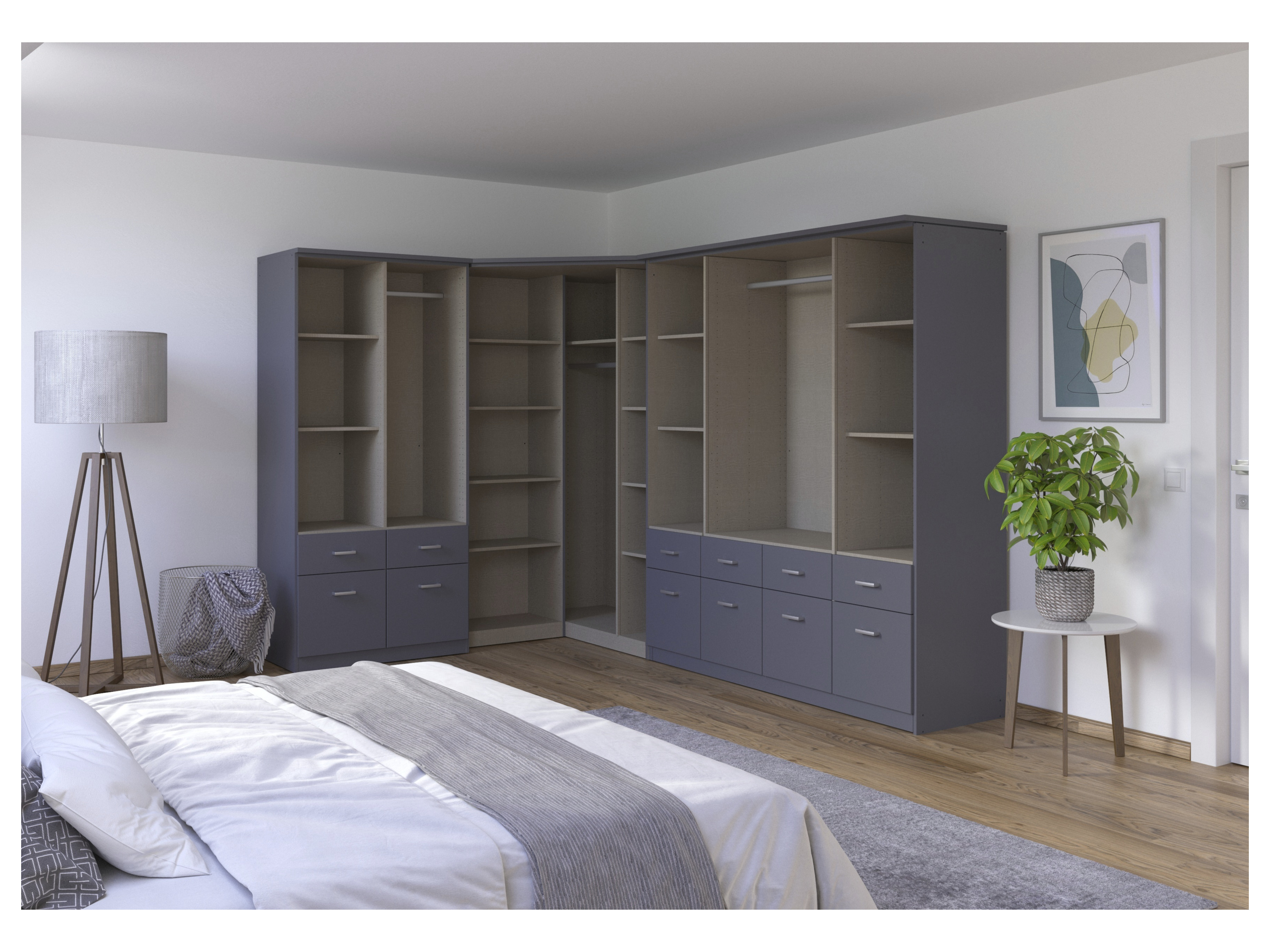 RAUCH BLUE Eckschranklösung Bremen (8-türig, graumetallic) – Bild 3 von 4