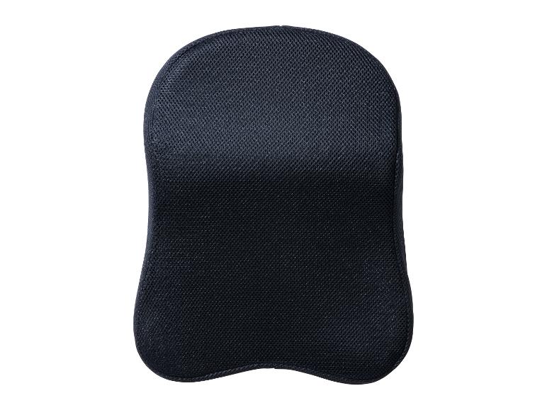 Schwarzes Mesh-Sitzkissen für mehr Komfort.