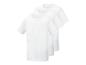 Dreierpack weiße Kurzarm-T-Shirts mit Rundhalsausschnitt.