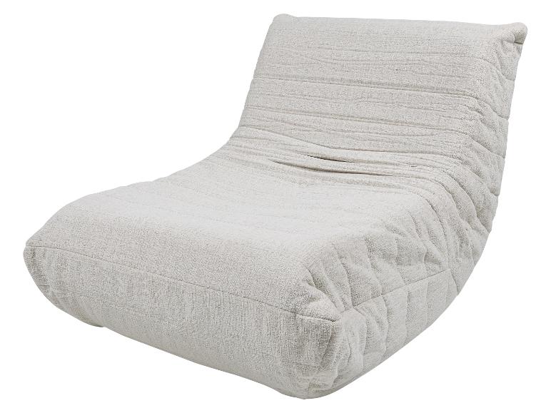 Beige Chaiselongue mit Textilstruktur und Falten