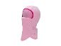 Rosa Fleece-Sturmhaube mit fuchsiafarbener Borte