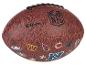 Ein Wilson NFL Football mit verschiedenen Teamlogos.