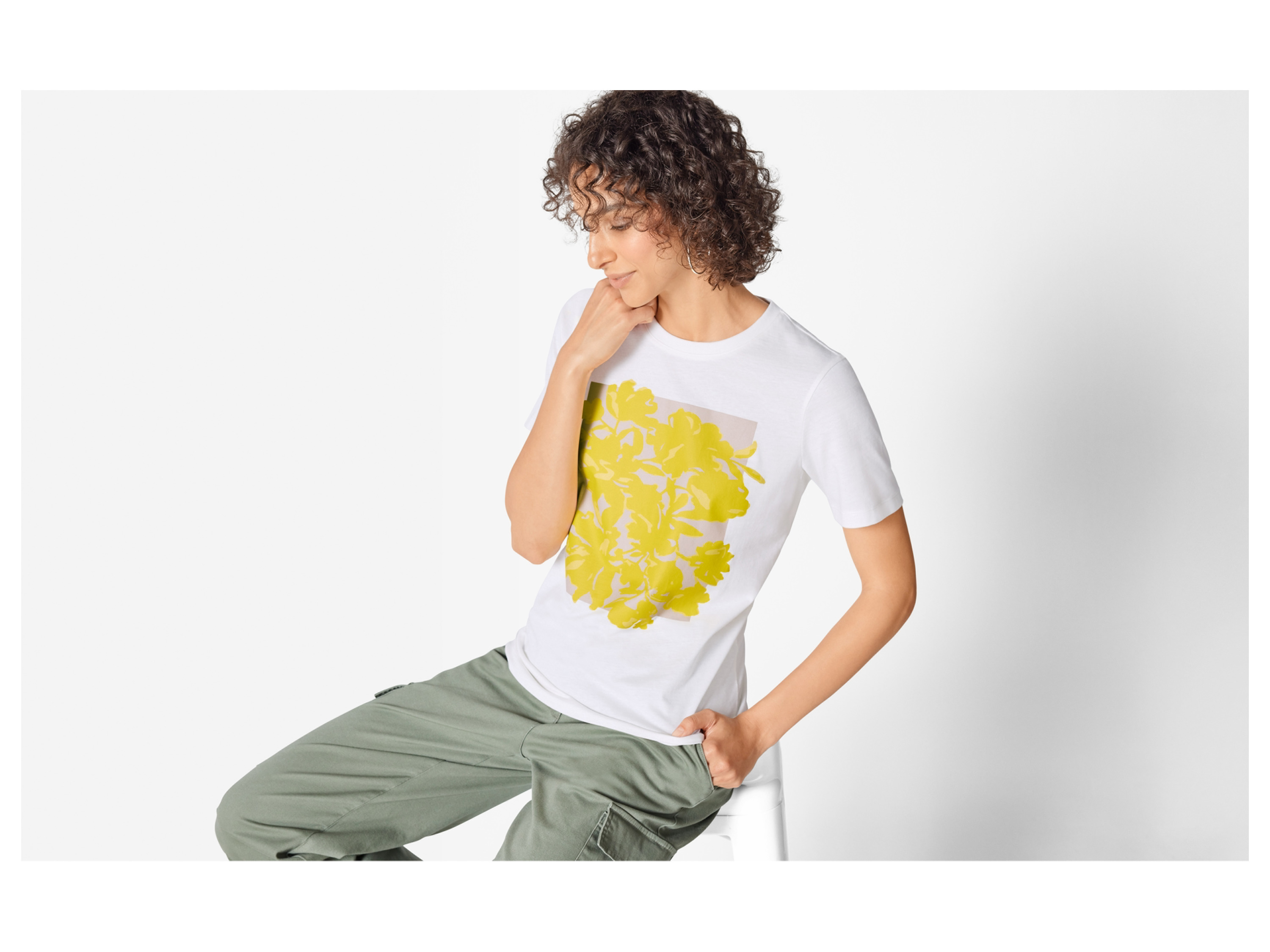 ESMARA® Damen T-Shirt (Weiß, L(44/46)) – Bild 2 von 3