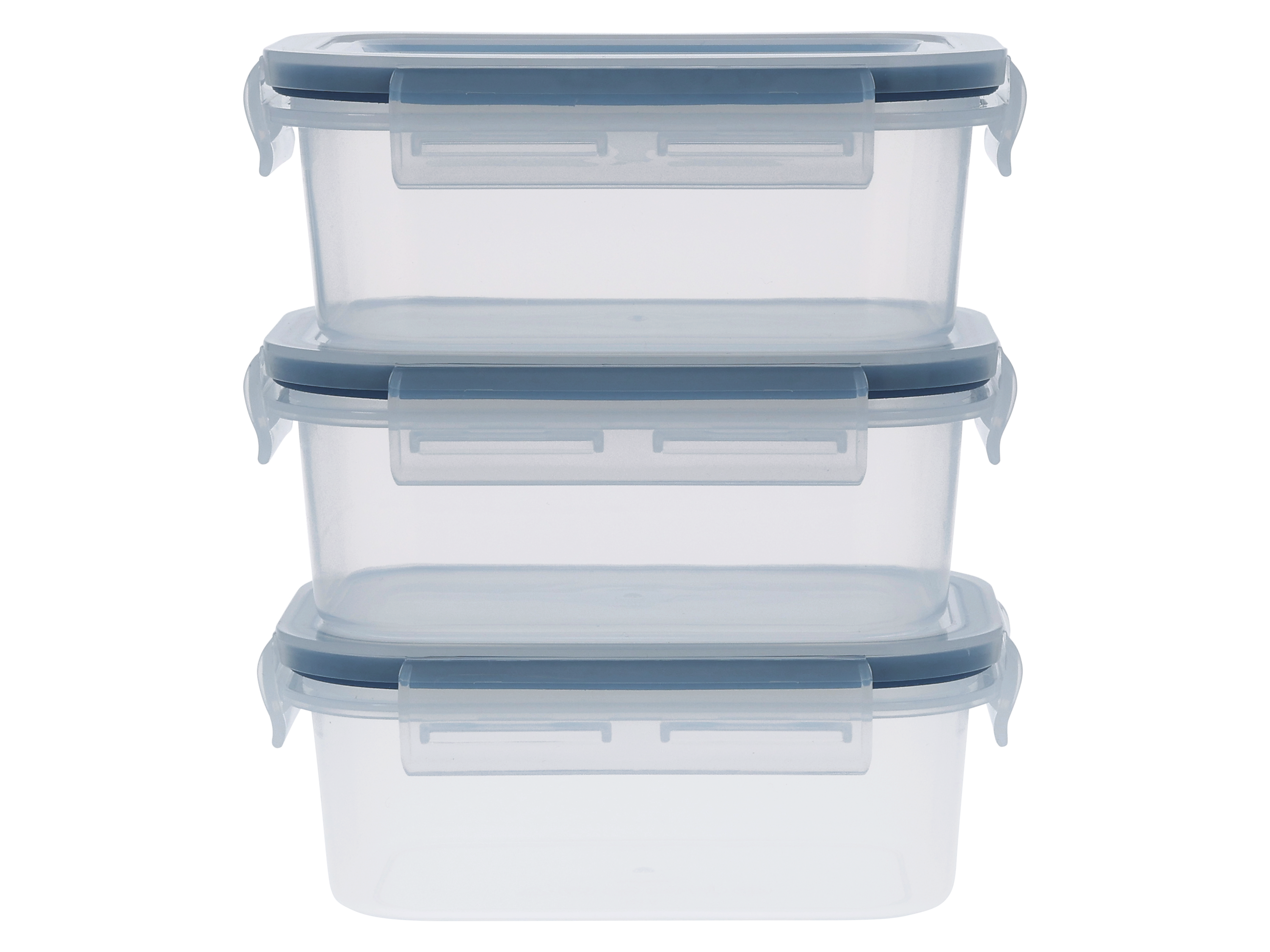 Thumbnail - SILVERCREST® Frischhaltedosen mit Klickverschluss (Dose mit Deckel, 3er)