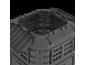 Grauer modularer Sci-Fi-Container mit offener Oberseite, zeigt interne Details.