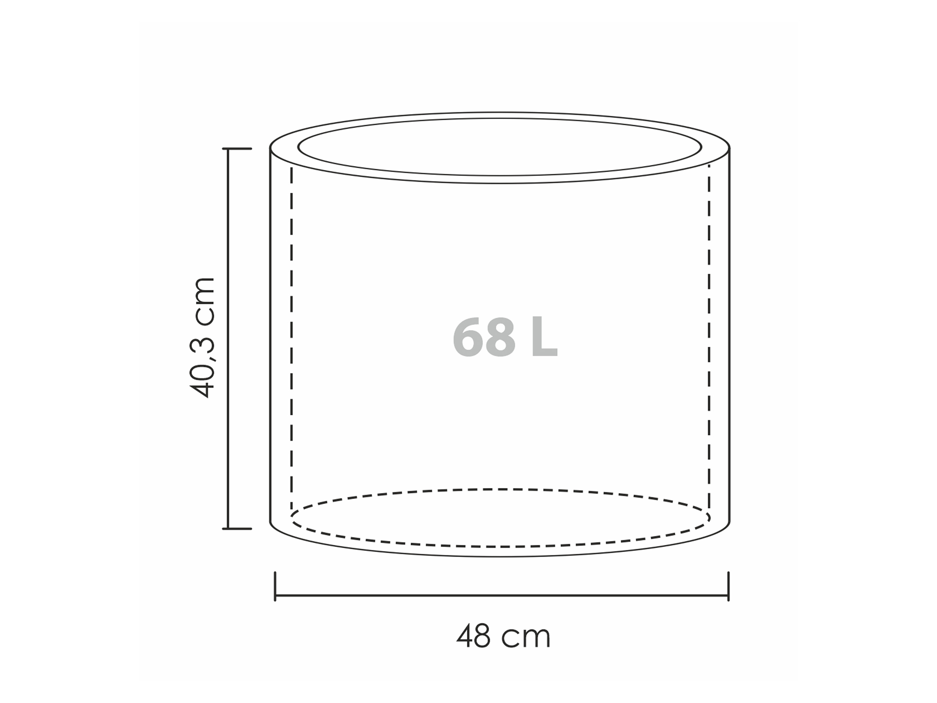 Thumbnail - Scheurich Pflanzgefäß Riva (Schwarz Granit, Ø 50 cm)