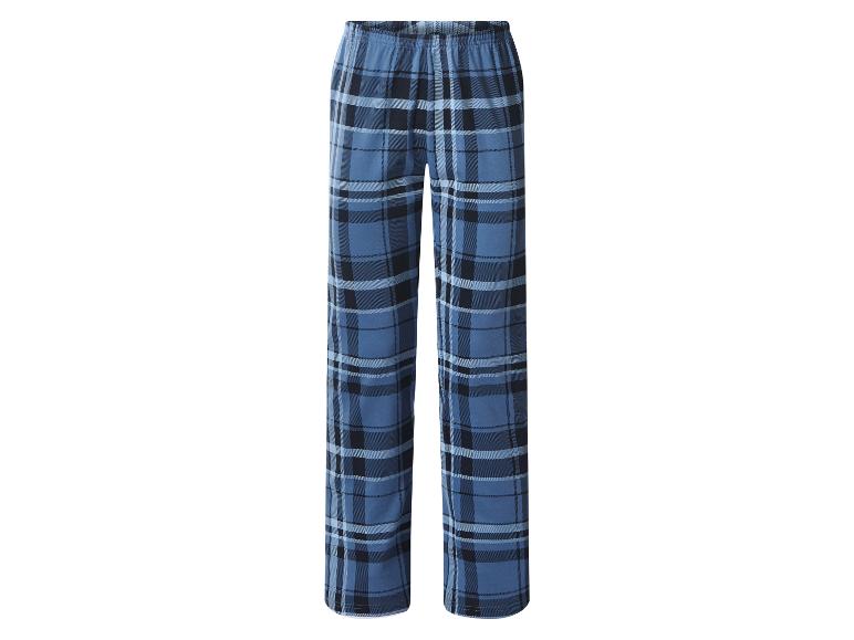 Blaue karierte Pyjamahose für Herren.