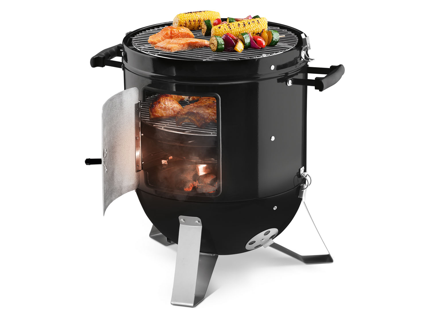 Thumbnail - GRILLMEISTER Räucherofen, Ø 40 cm, 0 - 530°C