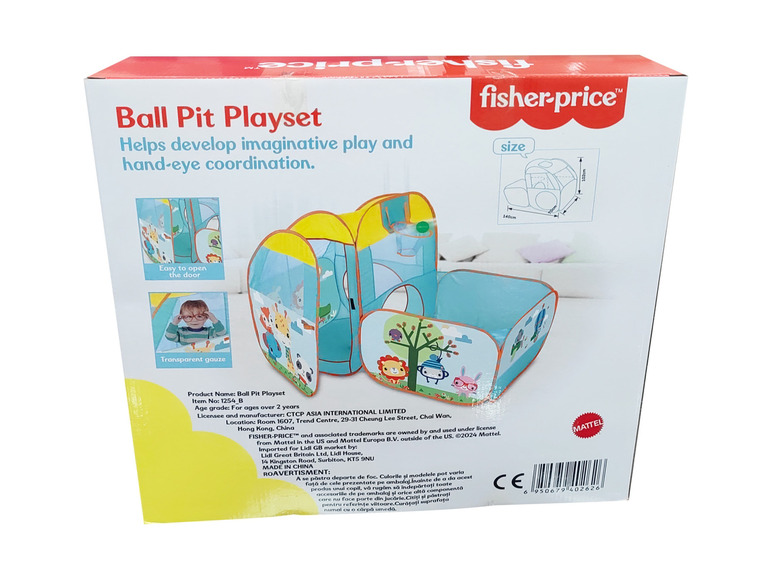 Fisher-Price Bällebad Spielset mit einem Spielhaus.