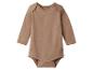 Brauner Langarm-Babybody mit Druckknöpfen