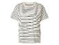 Weiß-schwarz gestreiftes Kurzarm-T-Shirt