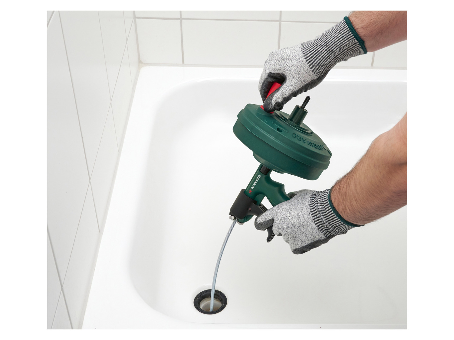 HELPMATE Rohrreinigungsspirale 7m - Mit Bohraufsatz Für Dusche & Rohre