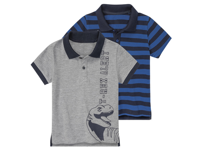 Gehe zu Vollbildansicht: lupilu® Kleinkinder Jungen Poloshirts, 2 Stück, reine Baumwolle - Bild 7