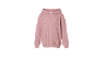 Rosa gerippter Kinder-Kapuzenpullover