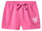 Rosa Mädchenshorts mit Gummibund und Schweinchen-Aufdruck.