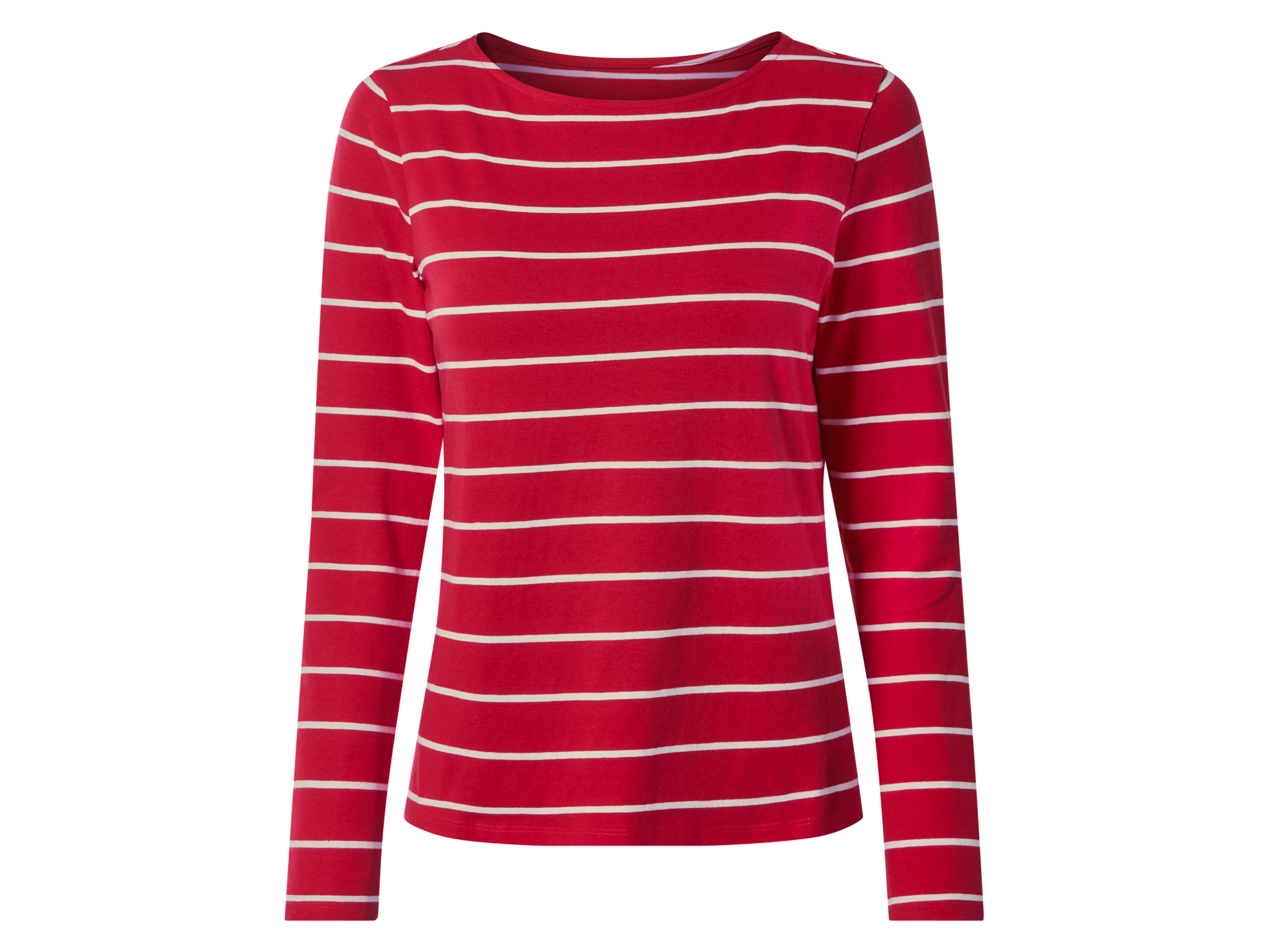 ESMARA® Damen Langarmshirt 2 Stück (Rot/weiß, XS(32/34)) – Bild 4 von 4