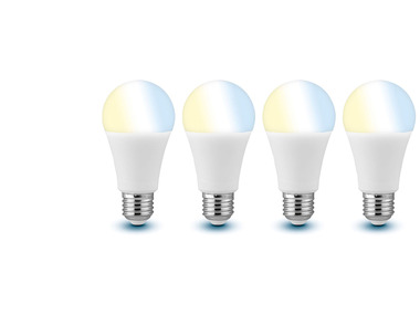 LIVARNO home 4er Set - Leuchtmittel Lichtfarbensteuerung, für Zigbee Smart Home, 9 Watt, E27