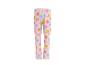 Rosa Kinder-Pyjamahose mit einem bunten Muster aus Zeichentrickfiguren.