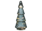 Leuchtender Tannenbaum aus Glas mit warmen LED-Lichtern