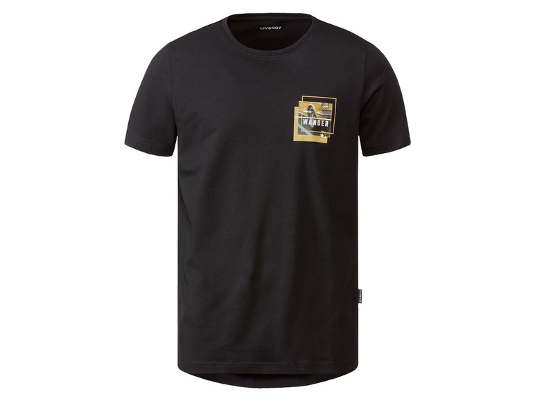 Gehe zu Vollbildansicht: LIVERGY® Herren T-Shirt, aus reiner Baumwolle, mit Print - Bild 4