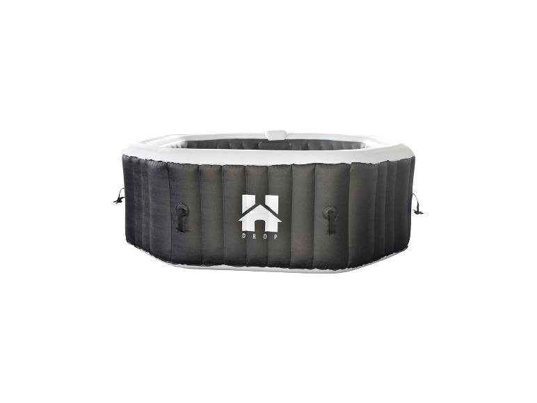 Aufblasbarer Outdoor-Whirlpool HOME DELUXE Drop in Schwarz-Weiß.