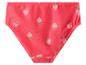 Rote Badehose mit Erdbeermuster.