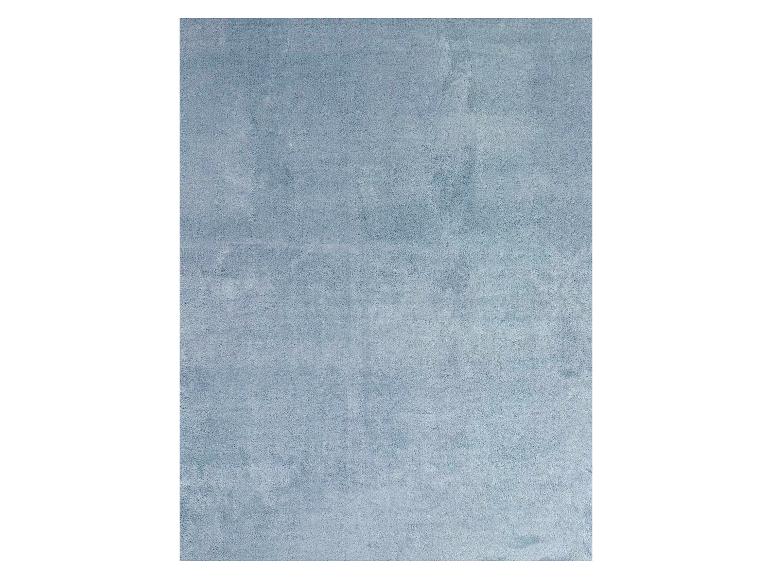 Blauer rechteckiger Teppich mit subtiler Textur
