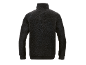Rückseite einer Herren-Fleecejacke in Schwarz