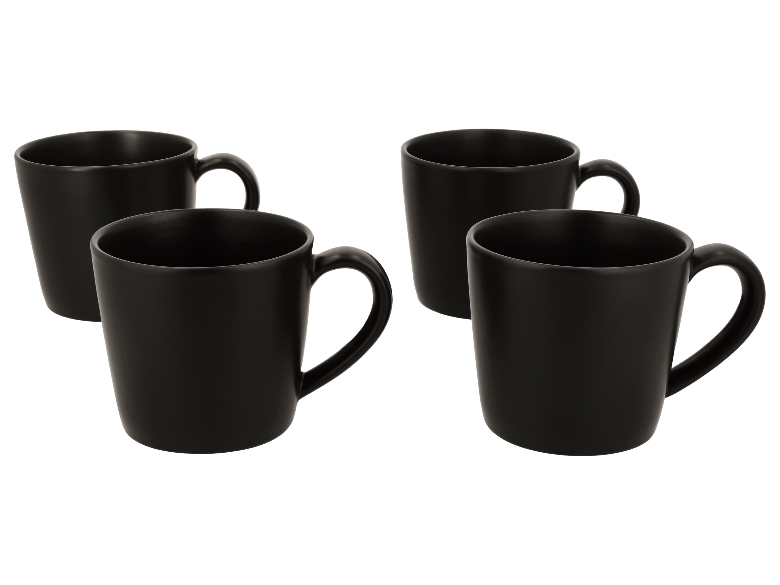 SILVERCREST® Tassen-Set, 4-teilig (Schwarz)