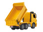 Ein gelber Spielzeug-LKW mit Kippladefläche.