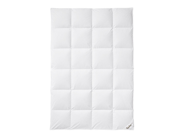 Eine weiße Daunen-Bettdecke von Fjodor.