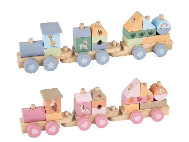 LUPILU® Holz-Zug, mit 2 Wagons