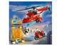 LEGO City Feuerwehr-Helikopter mit Feuerwehrmann und Motorrad.