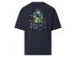 Dunkelblaues T-Shirt mit einem grafischen Aufdruck eines Basketballspielers und Text