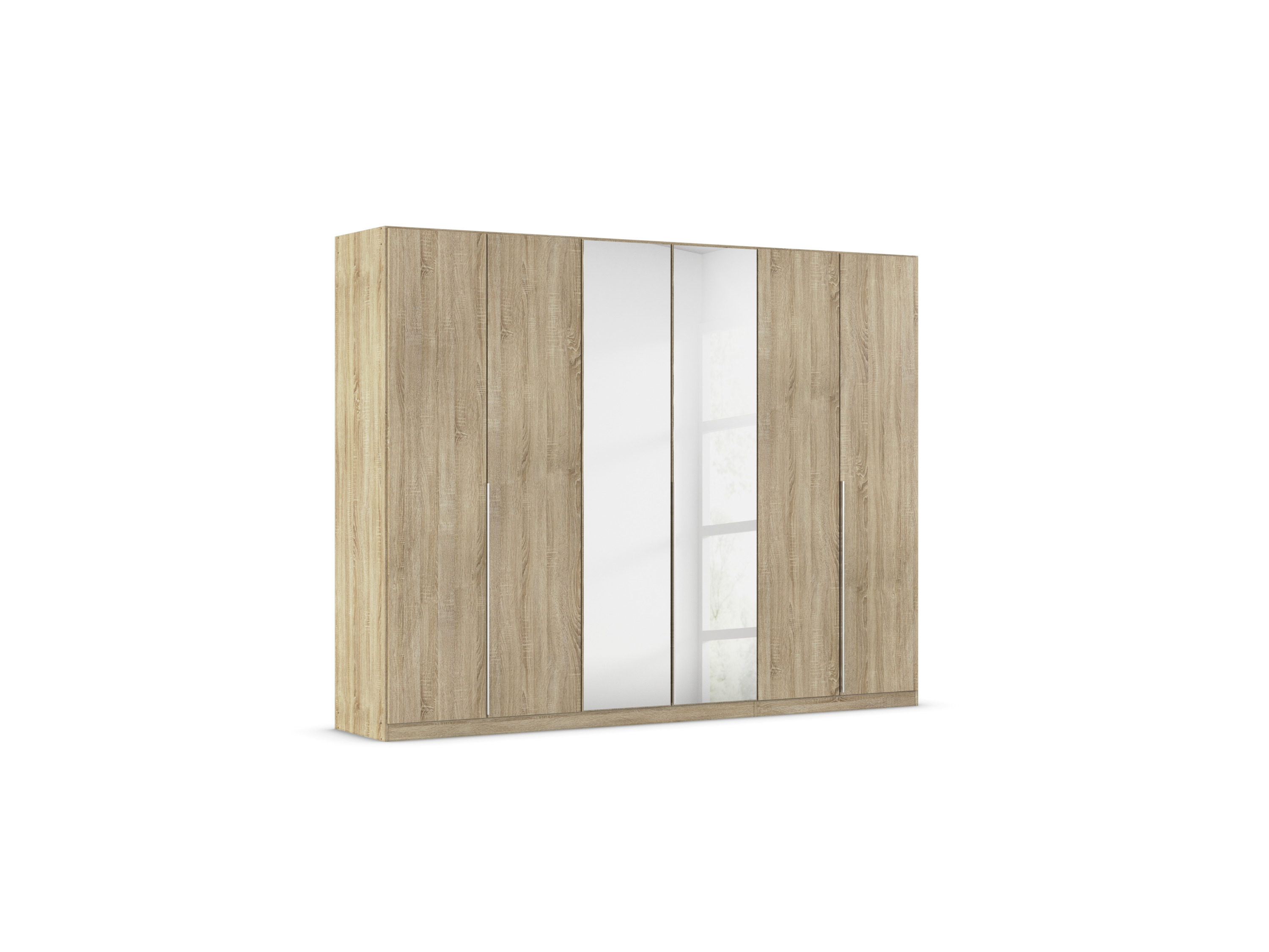 rauch ORANGE Drehtürenschrank Alabama mit Spiegel (Basic, Eiche sonoma, Breite 271cm, Höhe 210cm) | 04053714693675