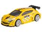 Ein gelber Hot Wheels Renault Megane Trophy Rennwagen.