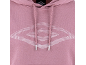 Rosa Hoodie mit großem weißem gepunktetem geometrischem Muster.