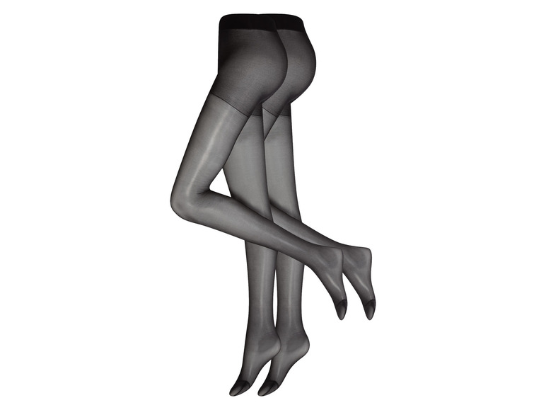 Gehe zu Vollbildansicht: esmara® Damen Stützstrumpfhosen, 2 Stück, halbtransparent - Bild 8