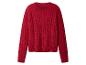 Roter Zopfstrickpullover